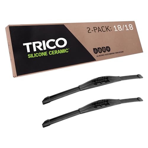TRICO Silicone CeramicTM 90-1818 & Inch Pack of 2 Automotive Replacement Windshield Wiper Blades For my Car, Super Premium All Weather Beam Blade for Select Vehicle Models