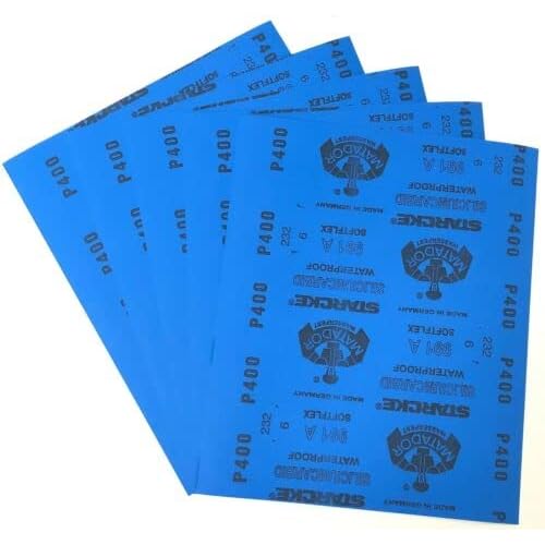 Matador Abrasive Sandpaper 10 Sheet Wet or Dry 400 Grit 9x11 Silicon Carbide Made in Germany