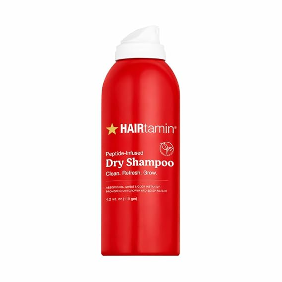 HAIRtamin Peptide Dry Shampoo for women with Biotin and Rosemary Oil