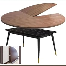 Large Round Foldable Table Top, 59 Diameter Portable Dining Table Extender Top, No Legs Wooden Round Table Tops Only, for Round Table and Square Table (Walnut, 5.9ft/71.2in)