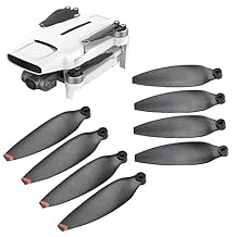8 Pack Drone Propellers Folding Replacement Parts Compatible with X8 Mini Quadcopter (Orange Edges) Drone Propeller 66mm Accesorios de Enganche