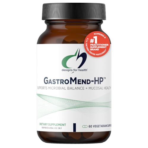 Designs for Health GastroMend HP - Mastic Gum, Zinc, L-Carnosine, Deglycyrrhizinated Licorice Gut Health Supplements - May Support Gastric Health, Occasional Bloating or Upset Stomach 60 Capsules