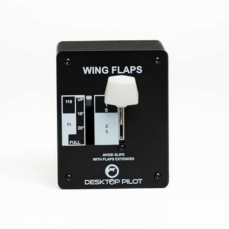 Desktop Pilot - C172 Flaps Panel with Motorized Indicator for Flight Simulators