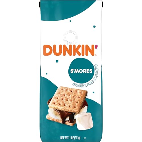 Dunkin Donuts Smores Flavored Ground Coffee, 11 Ounce Pack of 1