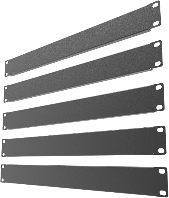 5 Pack of 1U Blank Panel - Metal Rack Mount Filler Panel