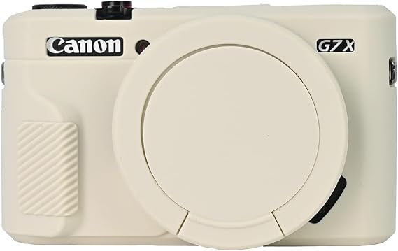 G7X Mark II Camera Case,Soft Silicone Protective Case Ultra-Thin Lightweight Cover for Canon PowerShot G7X Mark II Camera (Beige)