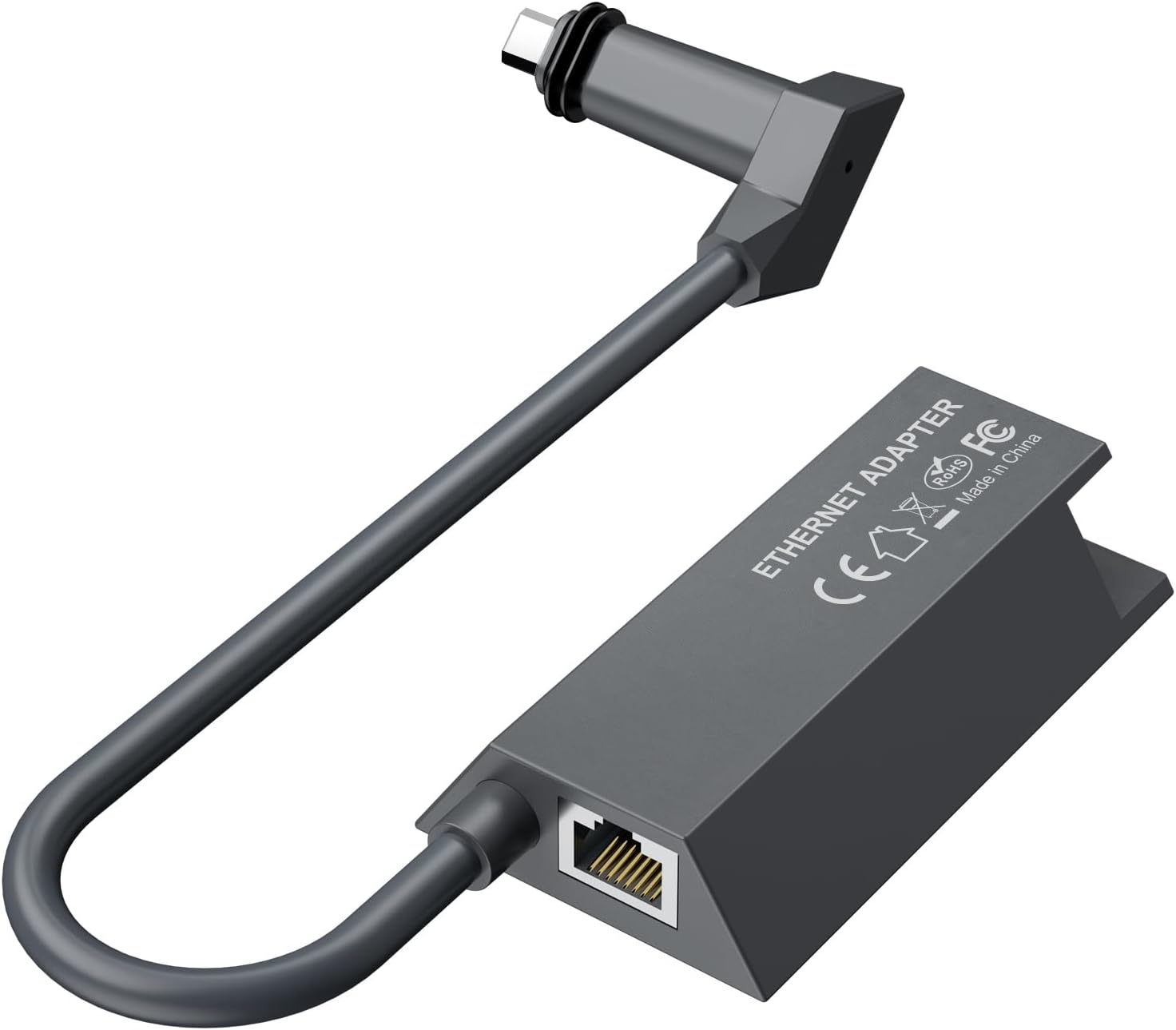 Starlink Ethernet Adapter for Starlink Rectangle Dish Satellite Internet V2 Starlink to RJ45 Gigabit Ethernet Adapter Fast and Stable Network Connection for Starlink Actated Gen 2 Black