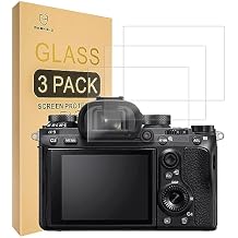 Mr.Shield [3-Pack] Screen protector for Sony Alpha a7RIII a7RIV A7R3 A9 A7RII A7SII A7III RX100 Camera [NOT fit For A7IV Camera] [Tempered Glass] [Japan Glass with 9H Hardness] Screen Protector