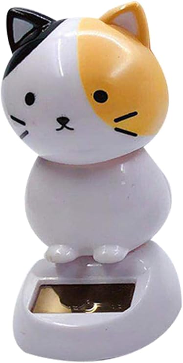 Solar Wobble Figures, Solar Dancing Cat, Bobble Head Cat Ornaments, Innovative Cat Solar Figure Statue Car Dashboard Decorations Ornaments Solar Bobble Head Figures Car Ornaments