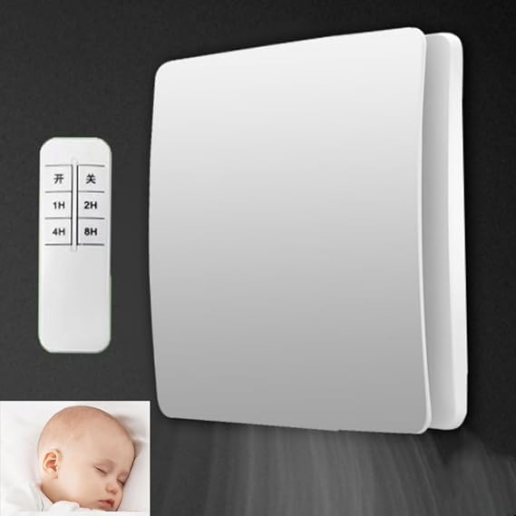 Extractor Fan with Remote Control And Check Valve, Bathroom/Kitchen Wall Mounted, 6in, 190m³/h, 23W, 22dB, Matte Finish, Remote Controlled