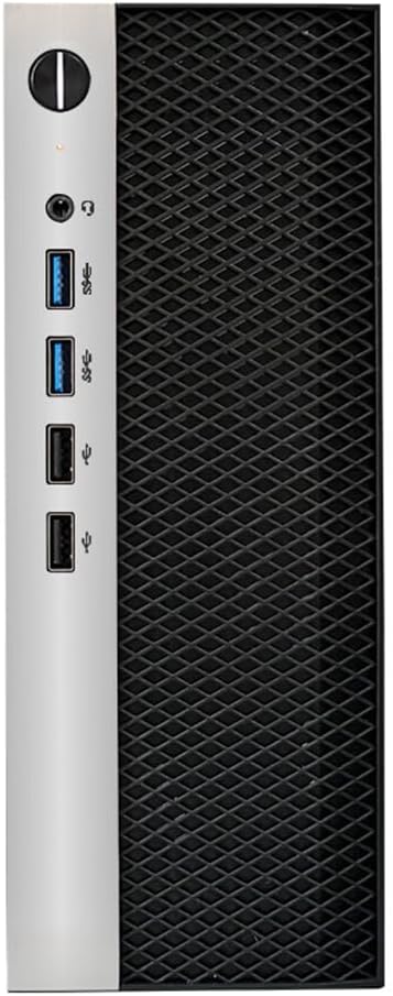 MINITX Computer Case HTPC Chassis 4x USB Support 1U Compatible with PSU Mini-ITX Motherboard