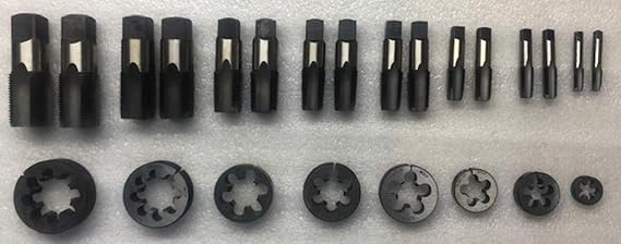 Ai Bsp/Bspp (British Standard Pipe) Tap And Die Set - 24 Piece - 1/8" To 1"