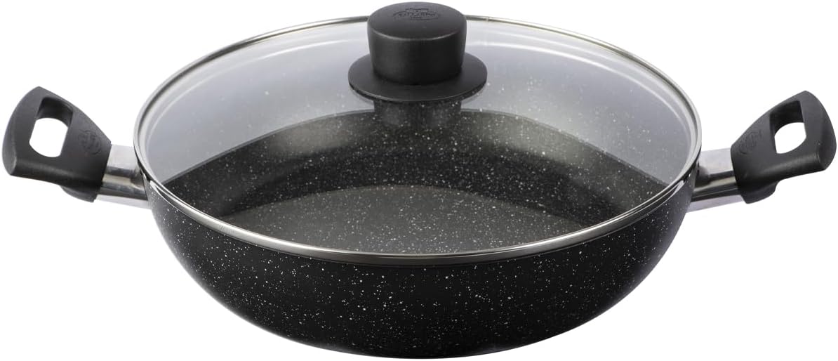 BALLARINI Vipiteno Induction Roasting Pan with Lid Non-Stick Coating Casserole Pan Aluminium Round Diameter 28 cm