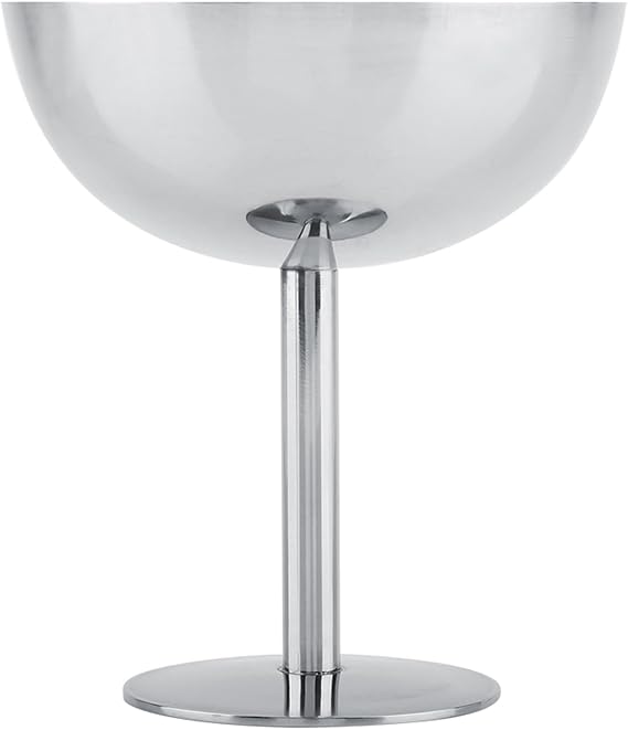 Stainless Steel Ice Cream Cups, Elegant Tall Stemmed Dessert Bowls for Sundae, Salad, Pudding, Home Party, Hotel Bar Wedding Serving Dishes
