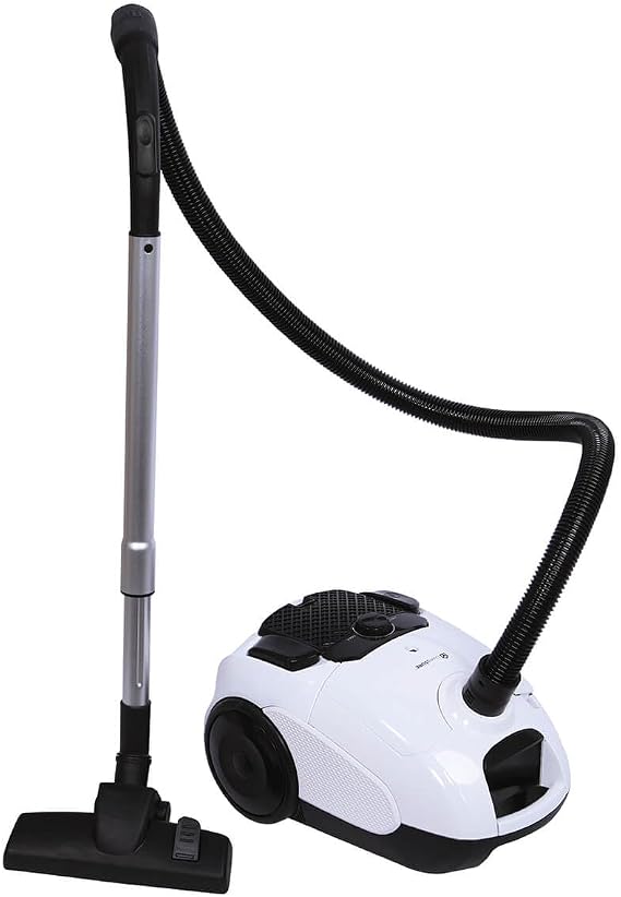 LivingSURE Classic Lightweight Canister Vacuum, Cleaning & Laundry | Automatic Cord Rewind, Bag, Compact, HEPA, Lightweight, Portable, Washable Filter, Wheels