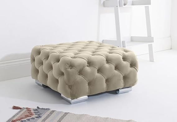 Sofahub Milano Scatterback Sofa Set - Transform Your Living Room with Stylish Sofas & Couches (Cream, Foot Table)