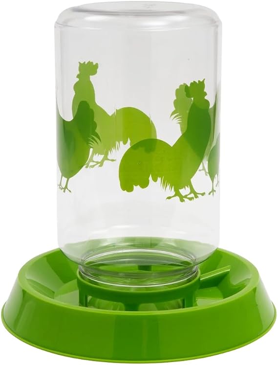 Lixit Feeder or Waterer for Chickens and Other Wildlife - Made in USA (4 Quart)