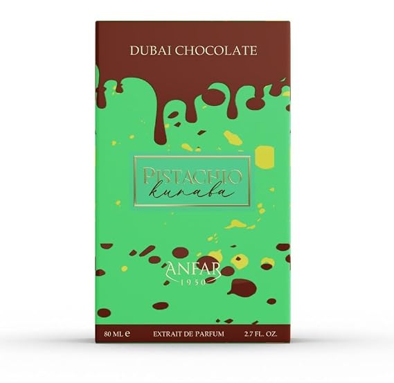 AROMA CONCEPTS | Dubai Chocolate Perfume Pistachio Kunafa Fragrance EDP 2.7 Fl Oz | Unisex Sweet Gourmand Perfume with Chocolate, Caramel & Pistachio | Arabian Dessert-Inspired Luxury Scent