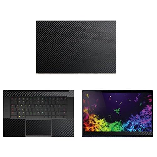 Decalrus - Protective Decal for Razer Blade 15 RZ09 Released 2015 15.6 Screen Laptop Black Carbon Fiber Skin case Cover wrap CFrazerBlade15Black