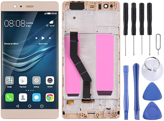 CHENYAN OLED LCD Screen for Huawei P9 Plus Digitizer Full Assembly with Frame(Gold)