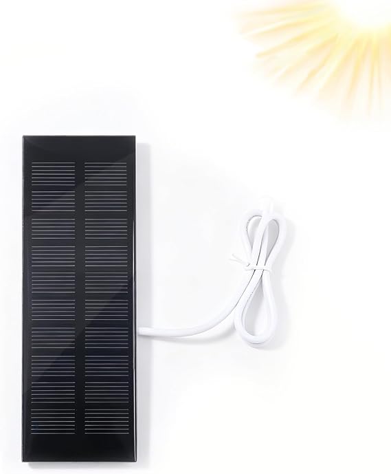 1W Portable Solar Panel, 5V USB Compact Solar Charger for Small Electronics Monocrystalline Silicon Mini Solar Panel Module for Camping Hiking Outdoor Adventures