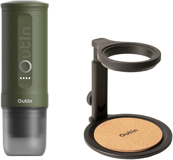 OutIn Nano Portable Espresso Machine and Removable Stand Set
