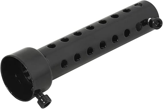 Qikaide Motorcycle Exhaust Muffler Silencer Universal Iron Removable DB Killer Baffle Silencer Long Black Silver 35mm 42mm 45mm 48mm 60mm (Black,42mm)