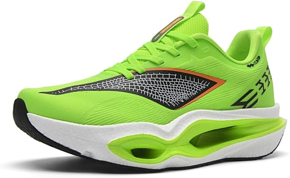 Men‘s Running Shoes Lightweight Breathable Trainers Non-Slip Athletic Footwear for Marathon Road Running Gym Workout Outdoor Sports