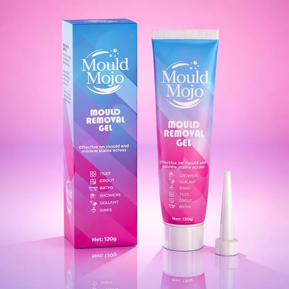 Mold & Mildew Cleaning Gel No Scrub Deep Clean Treatment for Grout, Shower Caulk, Tiles & Washing Machine Seals 120g