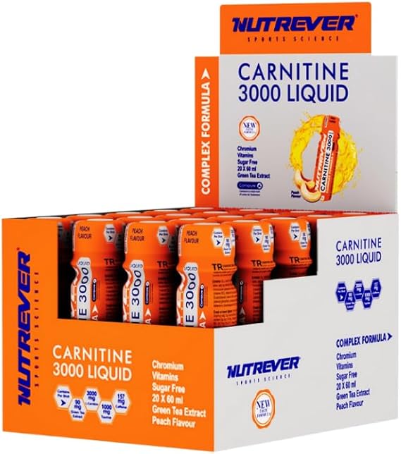NUTREVER Carnitine 3000 Liquid L-Karnitin - Limon - 20 x 60 Ml.