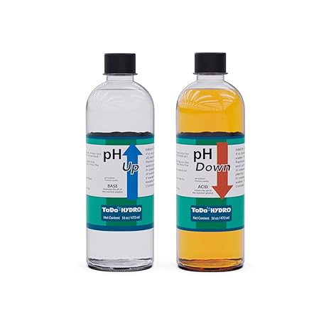 pH Regulators Kit Up and Down (pH Plus and pH Minus) Easy Control Liquids with Nutrient Fertilizer (8 oz)