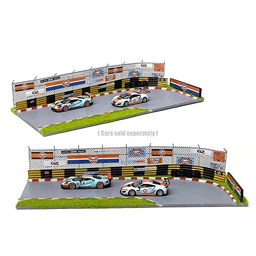 American Diorama Race Track Gulf Oil Diorama with Decals for 164 Scale Models 76533