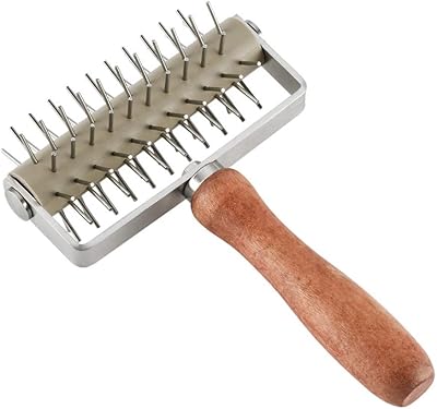 Pizza Dough Docker Roller - Pastry Docker Roller with Spike for Homemade Baking Cake crackers Pie Hole Maker, Prevent Dough from Blistering