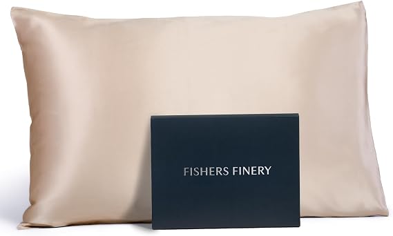 Fishers Finery 25mm 100% Pure Mulberry Silk Pillowcase Good Housekeeping Winner Taupe, Standard