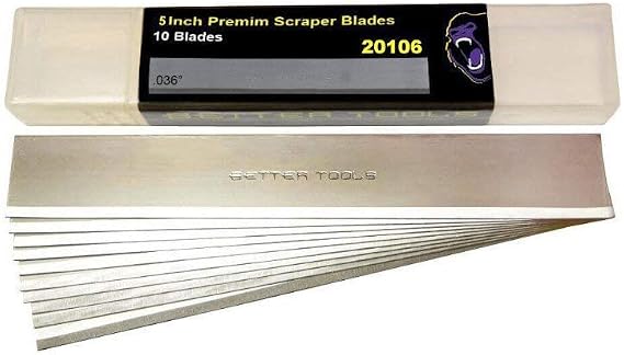 Better Tools 5" Scraper Blades -50 blades/box - 10 blades/tube