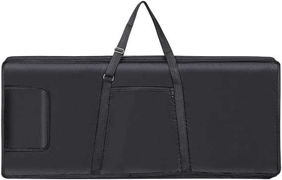 61 Key Keyboard Gig Bag, 39166 Inch | Waterproof Electric Piano Case with 5mm Padding, Adjustable Backpack Straps & Storage Pockets