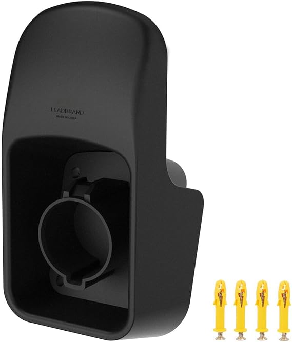 Upgraded Non Rusting EV Charger Holder - Premium Wall-Mounted SAE J1772 Holster for Electric Vehicle Charging Cable Management,Nozzle Holster Dock with Screws Outdoor/Indoor
