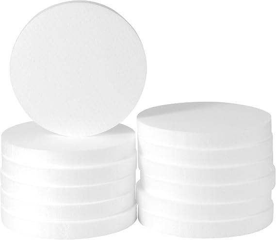 12pcs 8x8x1 inch Craft Foam Circles for DIY Project