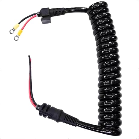 Long Power Coil Cord for MotorGuide Xi5 72" Shaft Models | Curly Cable Extension | Replaces 8M0135682