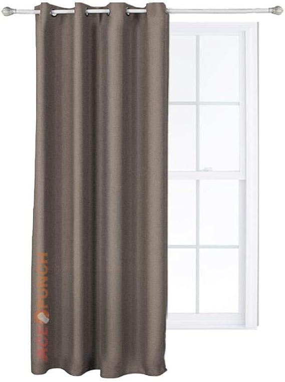 Soundproof Blackout Thermal Insulated Noise Reducing Window Curtains 51.2" x 70.9" BROWN AP1145