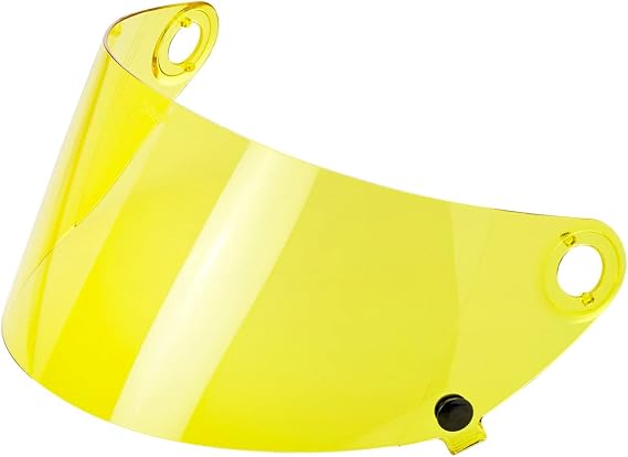 Biltwell | Gringo S Gen2 Flat Shield | Yellow | Anti-Fog | Scratch Resistant | UV/A UV/B Resistant | Motorcycle Helmet Accessory