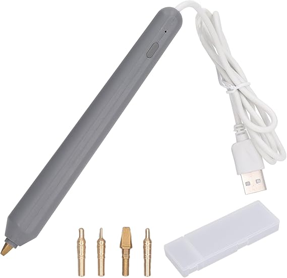 Hot Heated Foiling Pen, USB Powered Heat Pen Starter Kit Craft Stamping Embossing Pen for Crafting Drawing Writing Tool