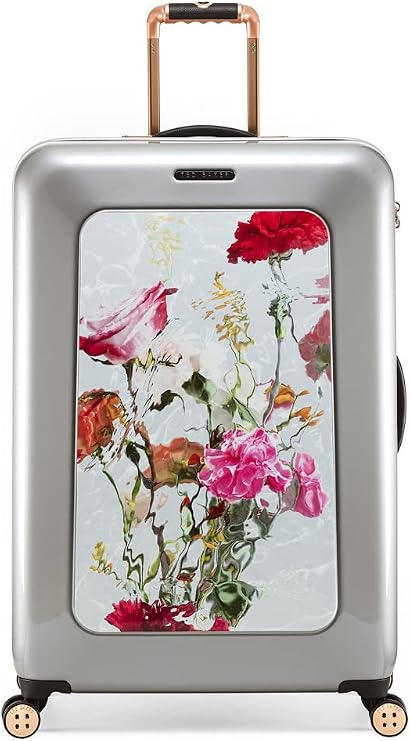 Ted Baker Women's Hardside Lightweight Spinner Luggage (Water Floral, Checked-Large 29-Inch)