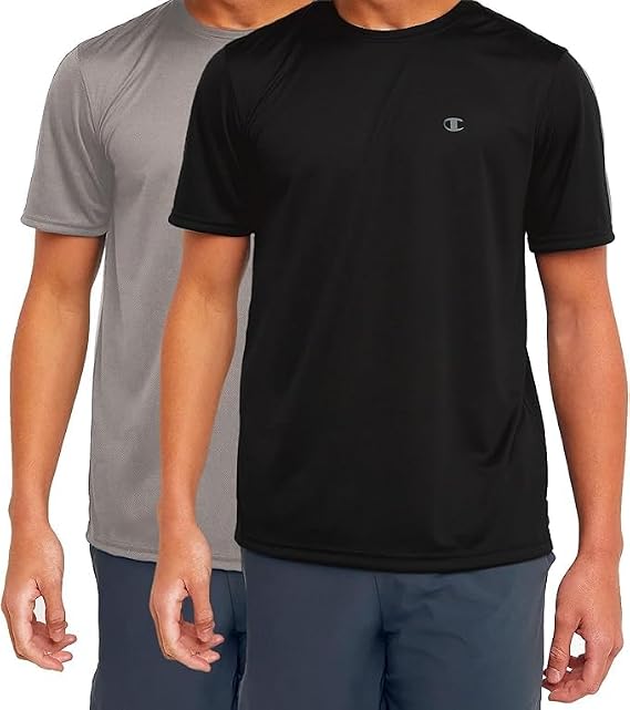 Champion T Shirts for Men Big and Tall - 2 Pack Performance Moisture Wicking Tee