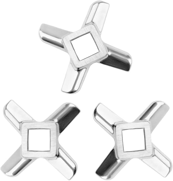 3 Pcs Meat Grinder Blade #5 - Thick Blades Replacement for Meat Grinder Electric - Meat Grinder Parts, Accessories for Grinding Meat, Stainless Steel