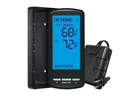 Skytech 5320 Timer/Thermostat Fireplace Remote Control with Backlit Touch Screen