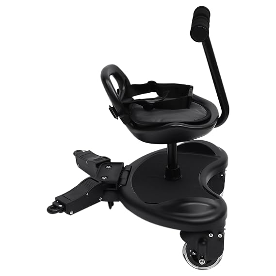 Universal Stroller Board, 2in1 Child Rider Stroller Removable Attachment, Stroller Glider Board with Saddle Seat and Standing Platform, Capacity Up to 55.12 Lbs