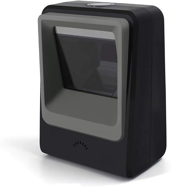 Handsfree 2D 1D Barcode Scanner,Alacrity QR Omnidirectional Desktop Bar Code Reader Scanner, Capture Barcodes from Mobile Phone Screen, Black