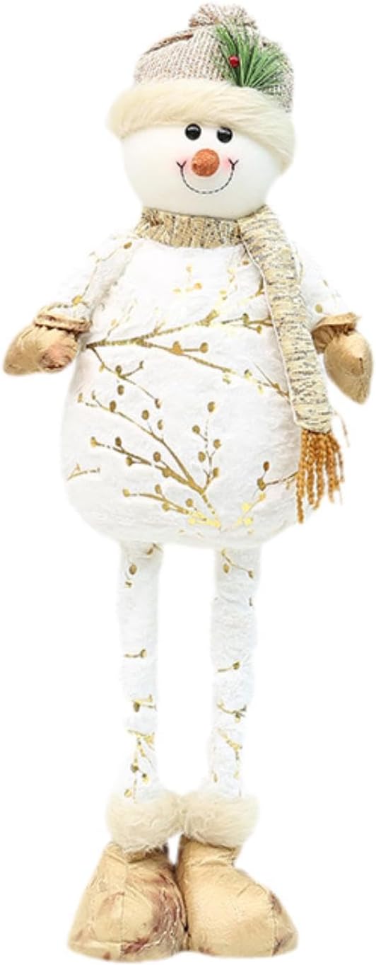 Standing Snowman Telescopic Legs Xmas Ornament for Holiday Office Table