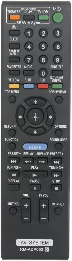 RM-ADP053 Replace Remote fit for Sony Blu-ray DVD BDV-E870 BDV-E570 BDV-E470 BDV-E370 BDV-T57 BDV-T37 BDV-E770W HBD-E770W BDV-T77 BDVE870 BDVE570 BDVE470 BDVE370 BDVT57 BDVT37 BDVE770W HBDE770W